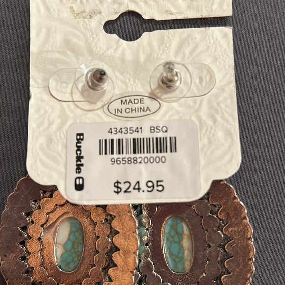 Sterling & Stitch Turquoise Earrings - Picture 7 of 7